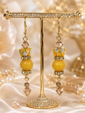 Wedding Cake Beads, Crystals & Dyed Dolomite Jasper Semi-precious Gemstones